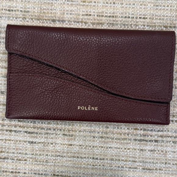 Polene Accessories - Polène Sierra Full Grain Burgundy Leather Wallet